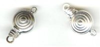 SS3080 1 9mm Sterling Silver Bull's Eye Clasp